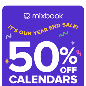 50% Off Photo Calendars & More