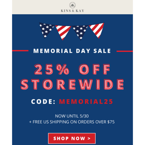 25% OFF STOREWIDE SALE