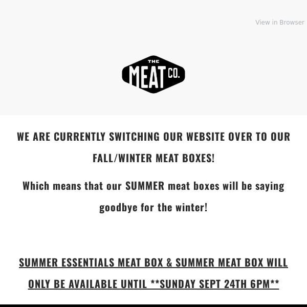 Last week to get our Summer Meat Boxes!