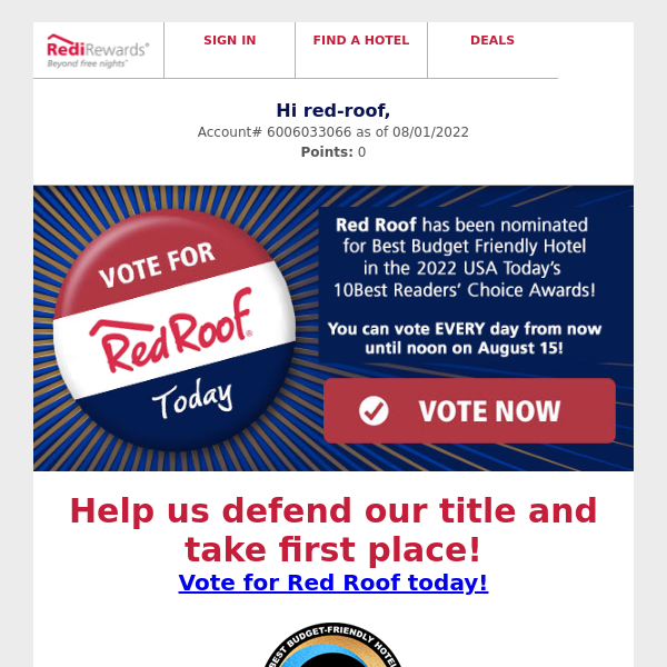 Vote for Red Roof