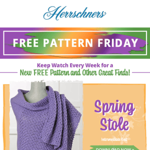 There's still time! Download this FREE Spring Stole pattern now!