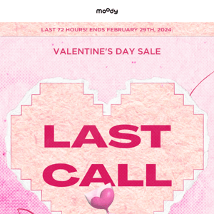 VDay Sale Last Call 💘 🕒