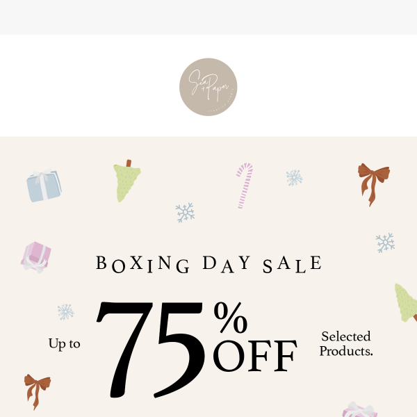 Boxing Day Sale STARTS NOW!