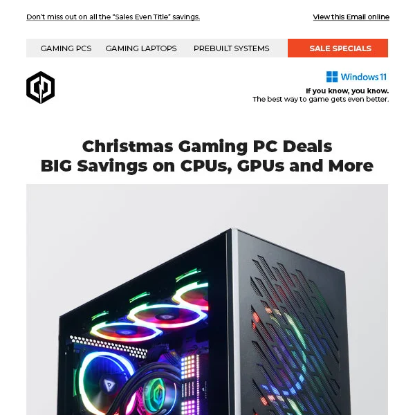 ✔ Christmas Gaming PC Specials – Big Savings on CPUs and More