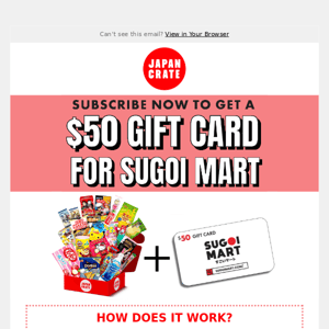🎁 FREE $50 gift card for you!