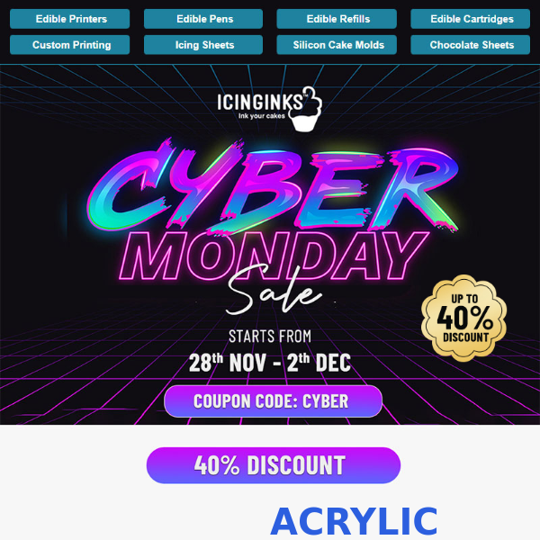 Our Cyber Sale Even Got Bigger Up To 40% Off