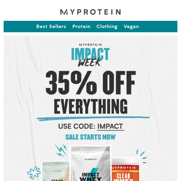 Myprotein NZ Impact Week is Here! 35% Off Everything 💰🛍️💥