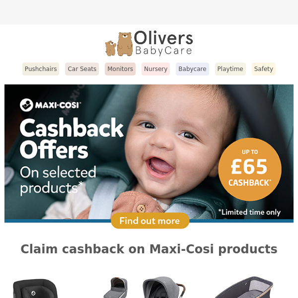 Maxi-Cosi Cashback Offers