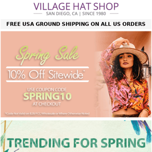 Save 10% Off Sitewide + FREE USA Ground Shipping | Spring Sale