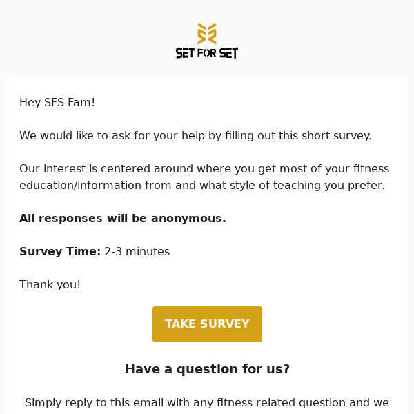 Fitness Education Survey 🧑‍🎓