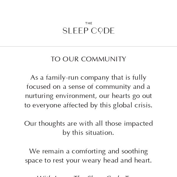 With Love, The Sleep Code 🤍