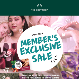 YOU'RE INVITED​ 🥳​​  Join our Member's Exclusive Sale on Feb 3 💚