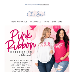 Shop PINK RIBBON To Support! 💕