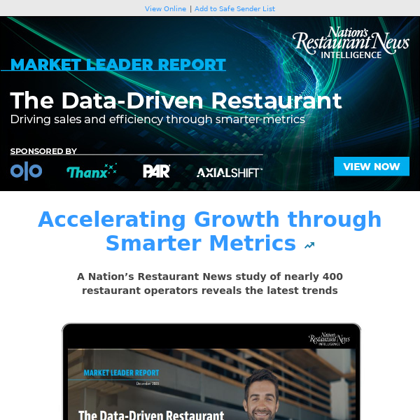 [Exclusive Report for sdfg] The Data-Driven Restaurant | 400 operators share actionable growth strategies