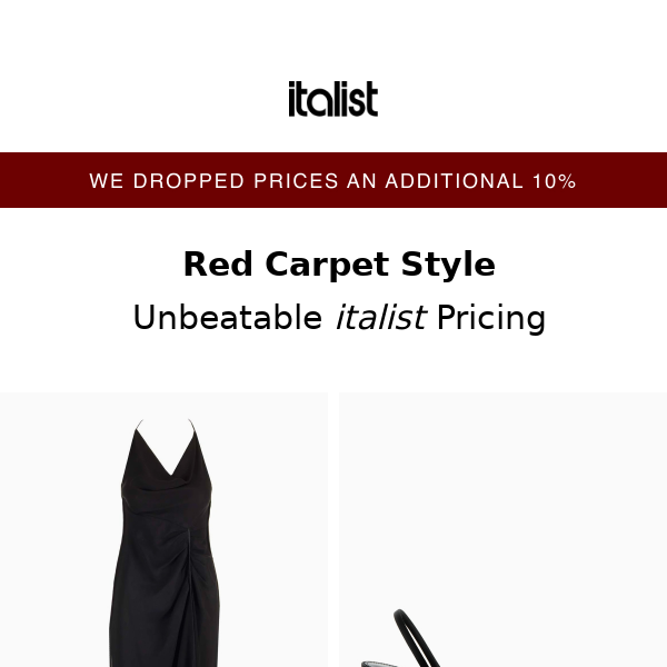 Red Carpet Savings—$465 off Saint Laurent Rendezvous sandals + Del Core dresses