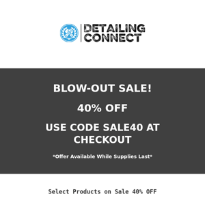 40% OFF SALES!