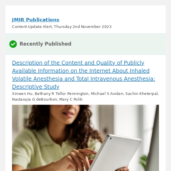 [JPeriOp] Description of the Content and Quality of Publicly Available Information on the Internet About Inhaled Volatile Anesthesia and Total Intrave