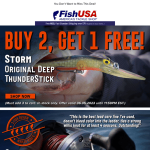 Buy 2, Get 1 Free Storm Original Deep ThunderSticks is Almost Over!