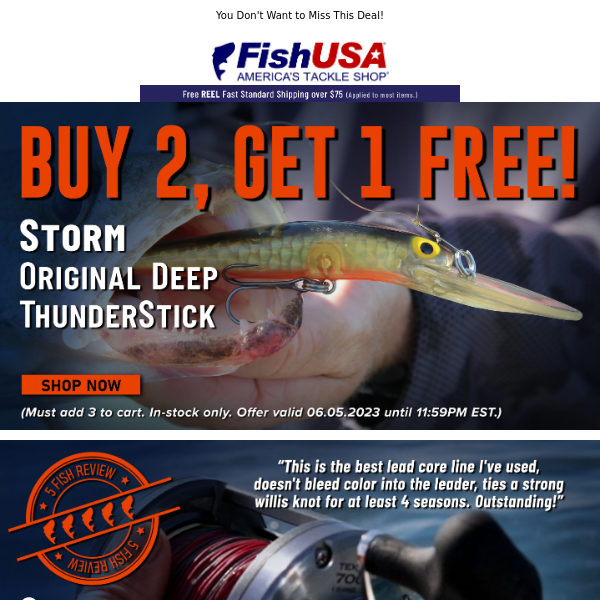 Buy 2, Get 1 Free Storm Original Deep ThunderSticks is Almost Over