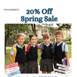 Don't Miss Out: 20% Off Spring Sale on Labels and Stickers!