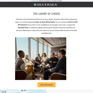 Introducing Silversea's new voyage-only fare: The Luxury of Choice