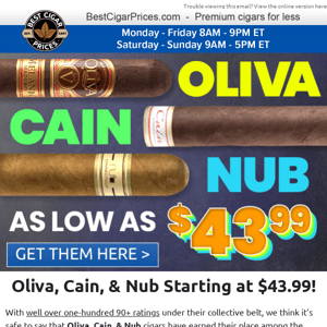 💥 Oliva, Cain, & Nub Starting @ $43.99! 💥