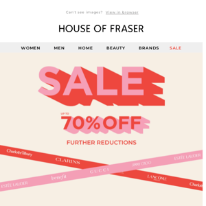 Up to 70% off beauty