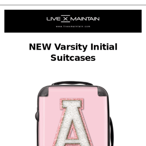 Just Arrived! Varsity Initial Suitcases