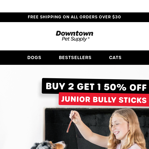 BUY 2, GET 1 50% OFF Junior Bully Sticks