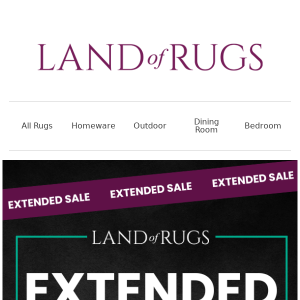 👀Land of Rugs UK, Extended Sale Ends Today!