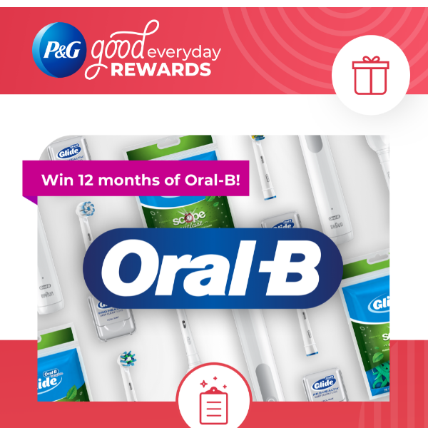 Hey, Tide get 5 entries for a Year of Oral-B