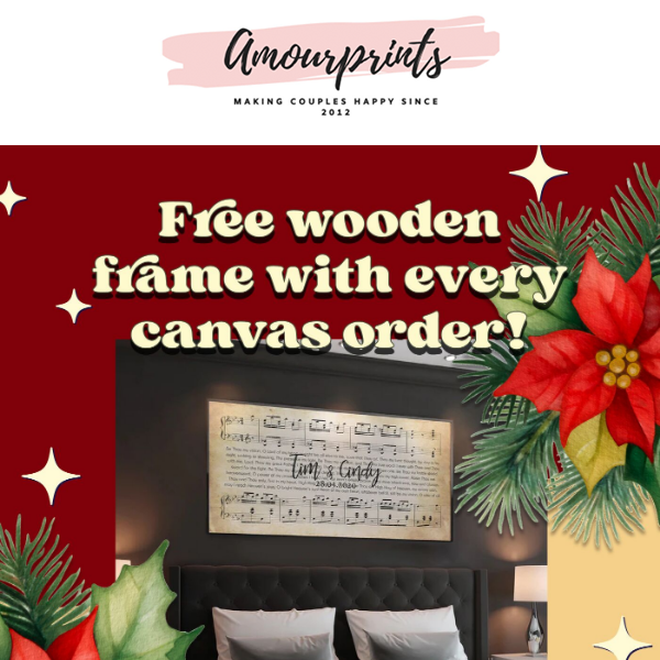 Frame Your Memories! Free Wooden Frame with Your Canvas Order 🖼️✨