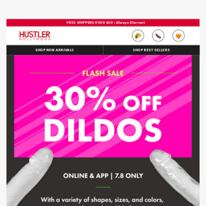 FINAL HOURS: 30% OFF DILDOS