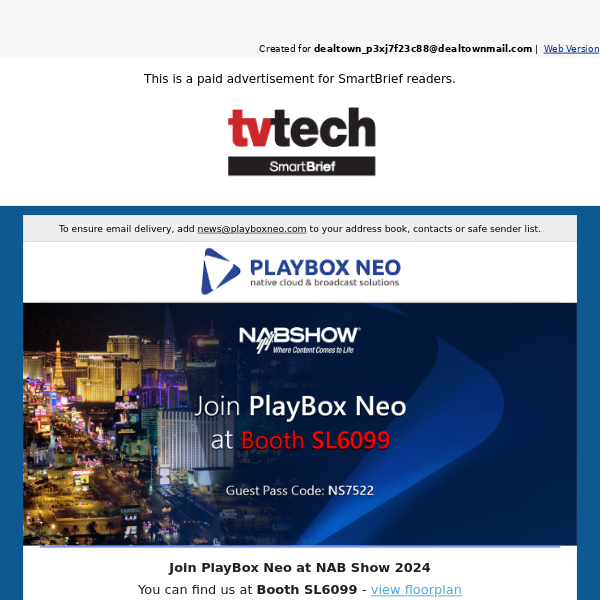 Join PlayBox Neo at NAB Show 2024, Booth SL6099