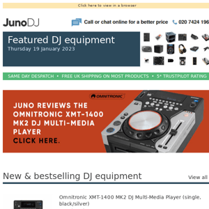 Juno reviews the Omnitronic XMT-1400 Mk2 + this week's DJ equipment news...