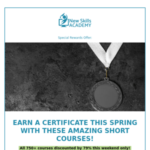 Short courses: Turn your reward into a certificate