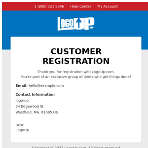 LogoUp: Customer Registration