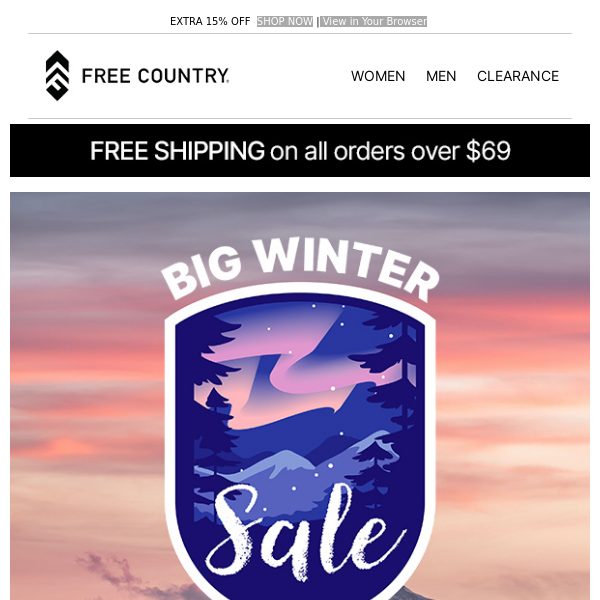 Last day! Big Winter Sale up to 70% off + 20% off
