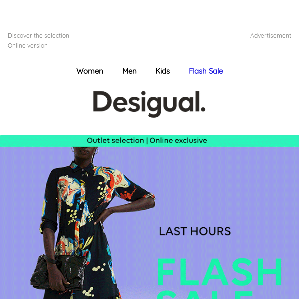 Final Hours ⚡Everything 60% off - Desigual