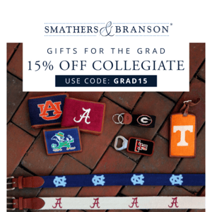 Gift the Grad Needlepoint with 15% off Collegiate!