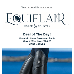 Deal of the Day - 25% Off Mountain Horse Sovereign Boots