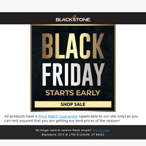 Black Friday Saving Start Now