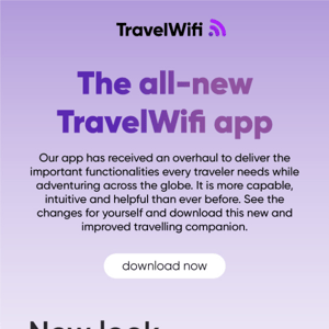 Experience the NEW TravelWifi App