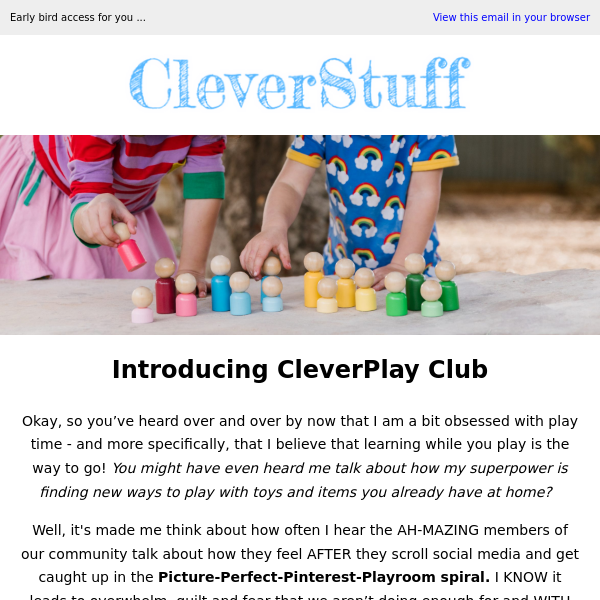 Introducing CleverPlay Club ... 💛