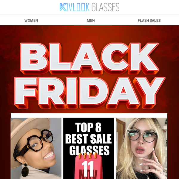 🏆Top 8 Best Sale Glasses in Black Friday! Down to $0