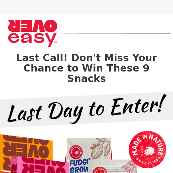 Last Call! Don't Miss Your Chance to Win These 9 Snacks ⚠️