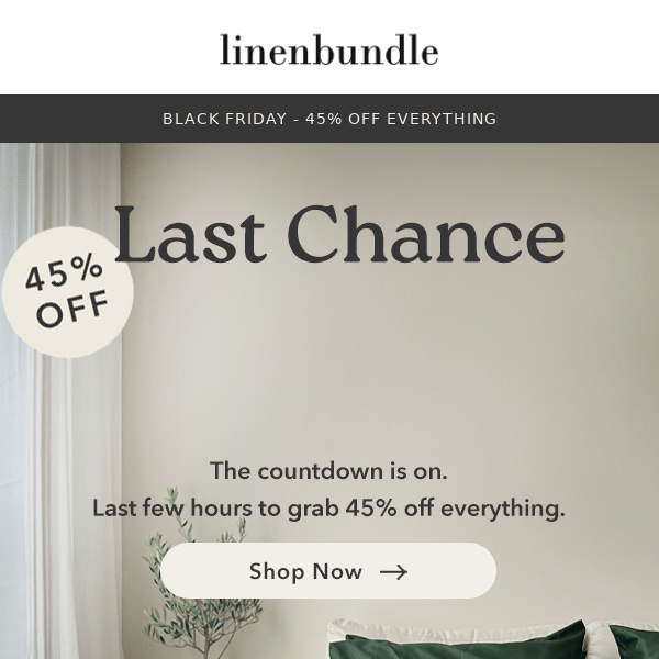 Last Chance for 45% Off