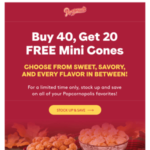 Get 20 FREE Mini Cones on Us 🎉