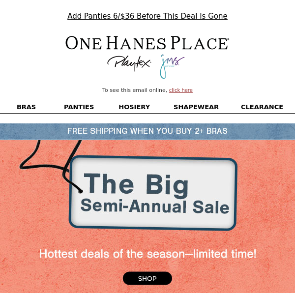 So Many Bras, So Little Time! $12.98 & Up - One Hanes Place