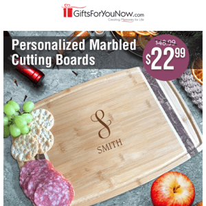 $22.99 Personalized Marbled Cutting Boards